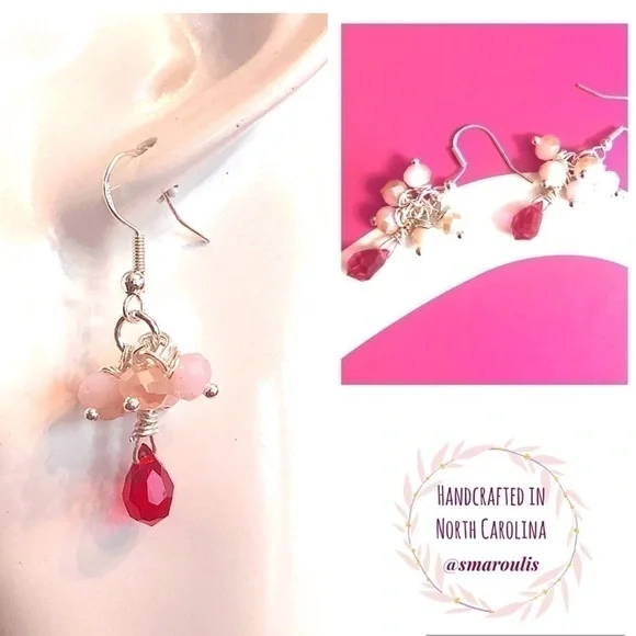 𝅺SWAROVSKI Sterling Silver Earrings Swarovski Briolettes Handcrafted